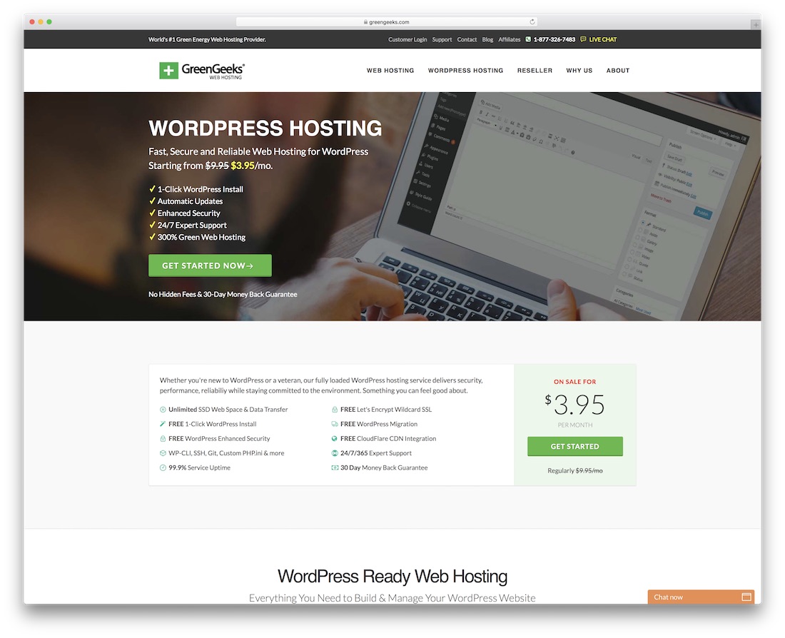 greengeeks hébergement pas cher pour wordpress