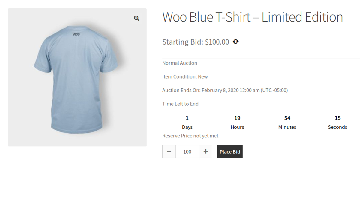 用戶友好的 WooCommerce 競價拍賣
