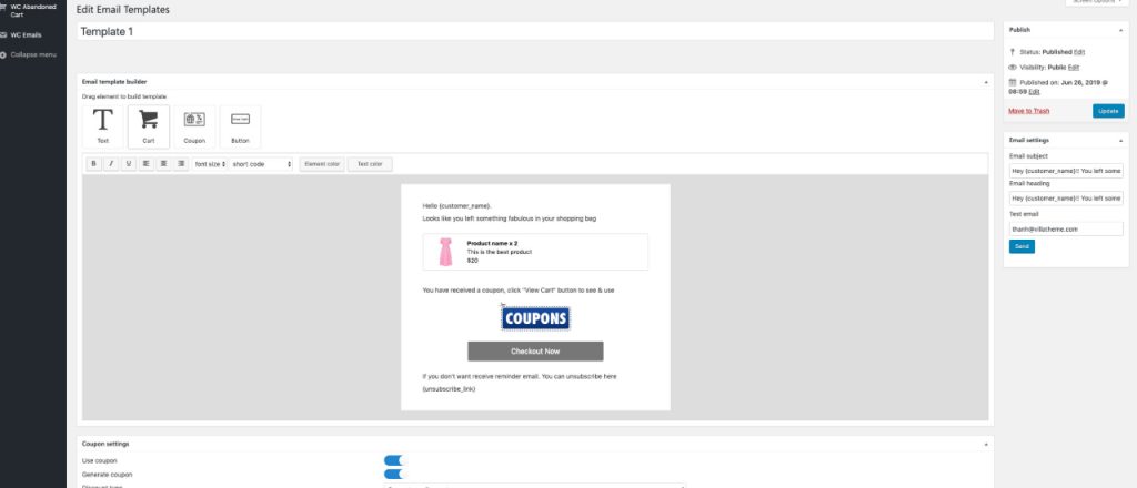 WooCommerce simples para recuperar carrinho abandonado