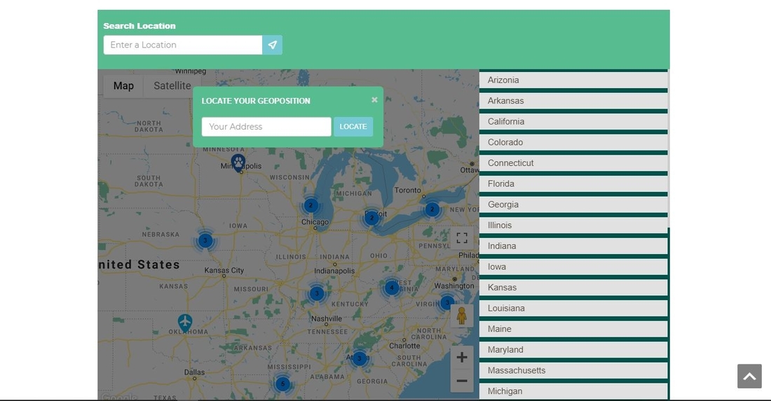 Pagina demo Agile Store Locator