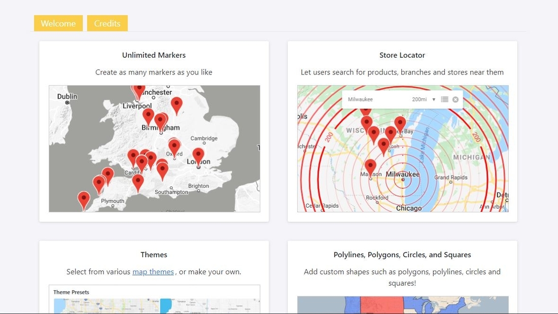 Pagina de configurare WP Google Maps