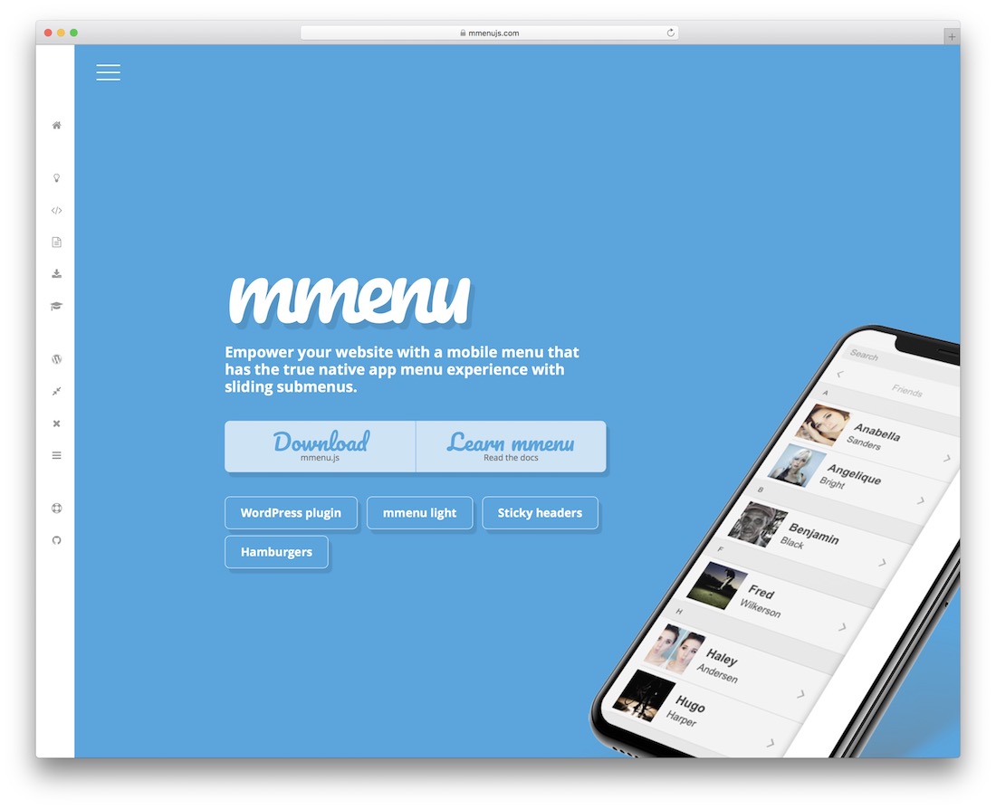 jquery mmenu
