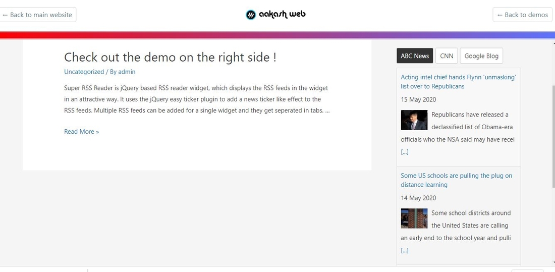 Super RSS Reader - Adăugați o pagină demo atractivă pentru fluxul RSS Feed