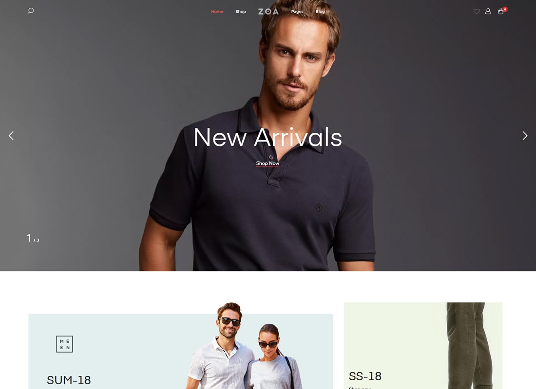 Zoa | Minimalistisches Elementor WooCommerce-Theme