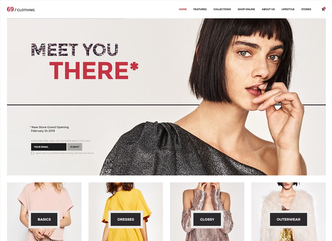 69 Kleidung | Brand Store & Fashion Boutique WordPress Theme