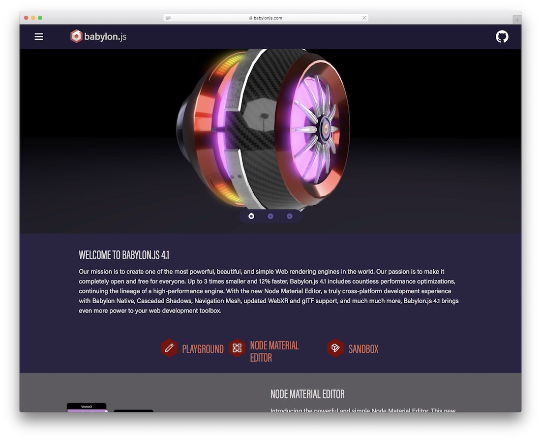 محرك جافا سكريبت babylonjs لبناء الألعاب