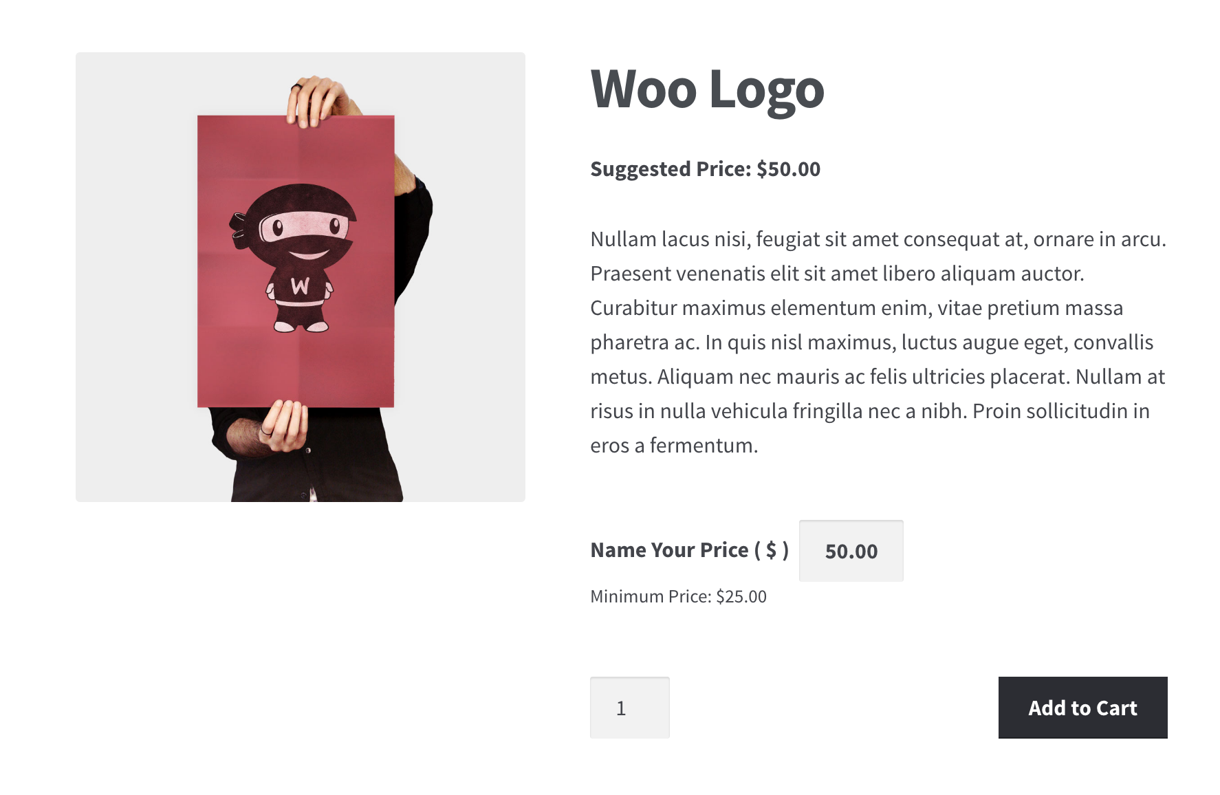 SImple WooCommerce اسم ملحقات السعر الخاصة بك