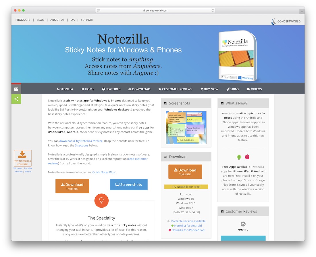 notezilla strumento per prendere appunti online