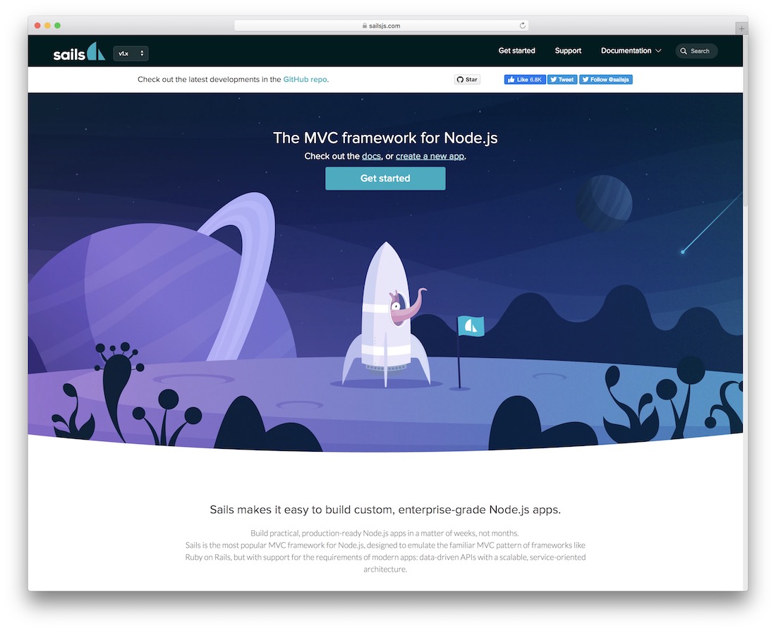 Парусный узел js framework