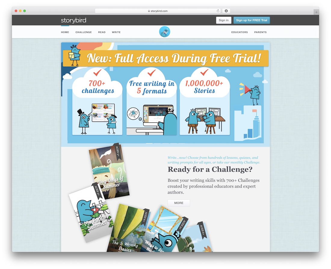 outil de narration storybird