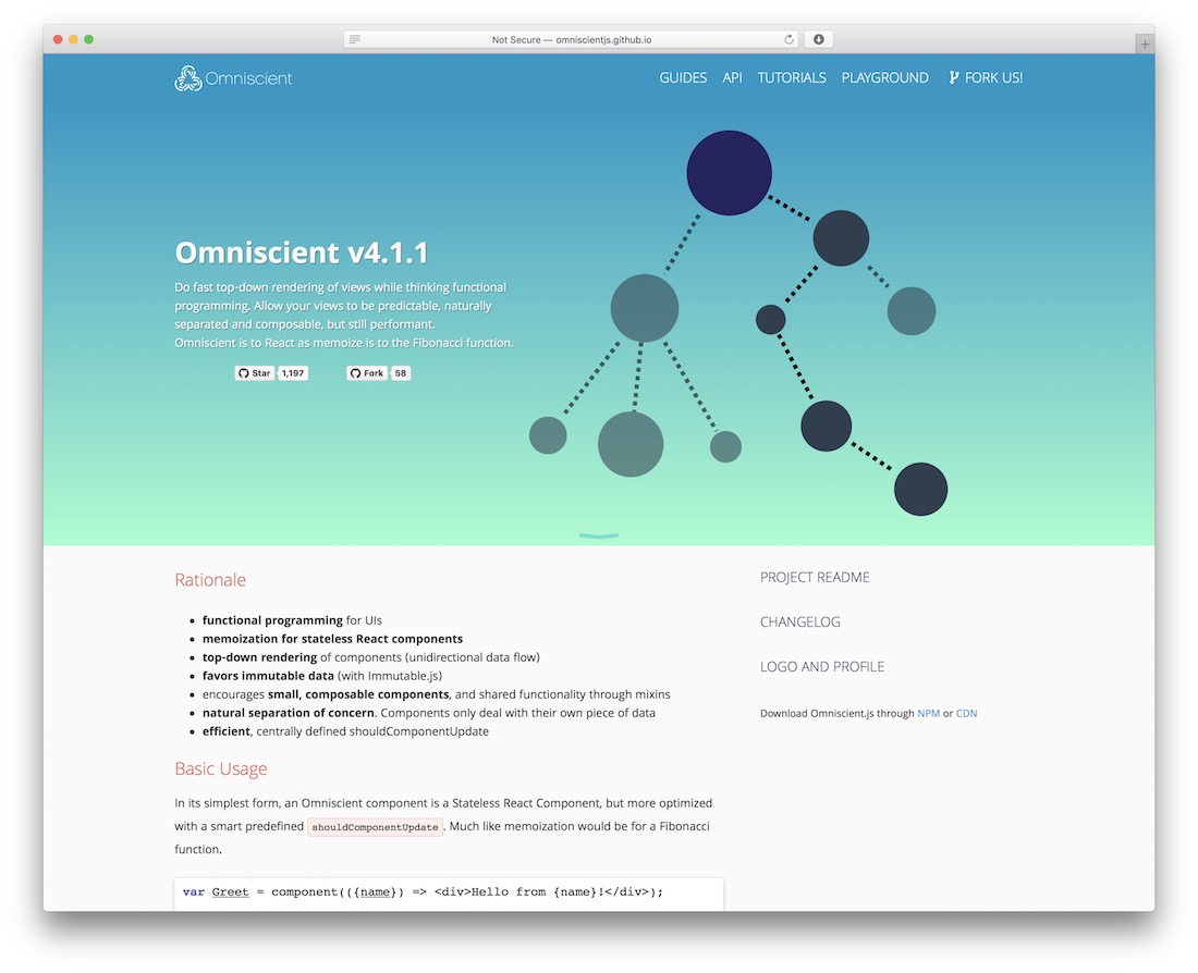 framework javascript onnisciente