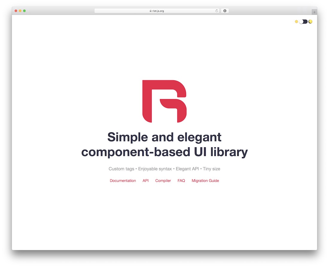riot.js framework javascript