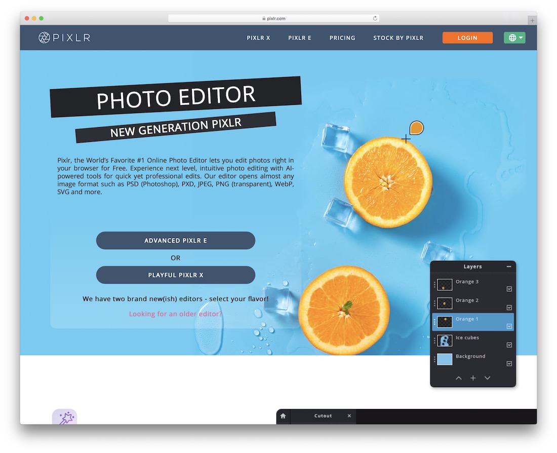 alternative photoshop gratuite pixlr