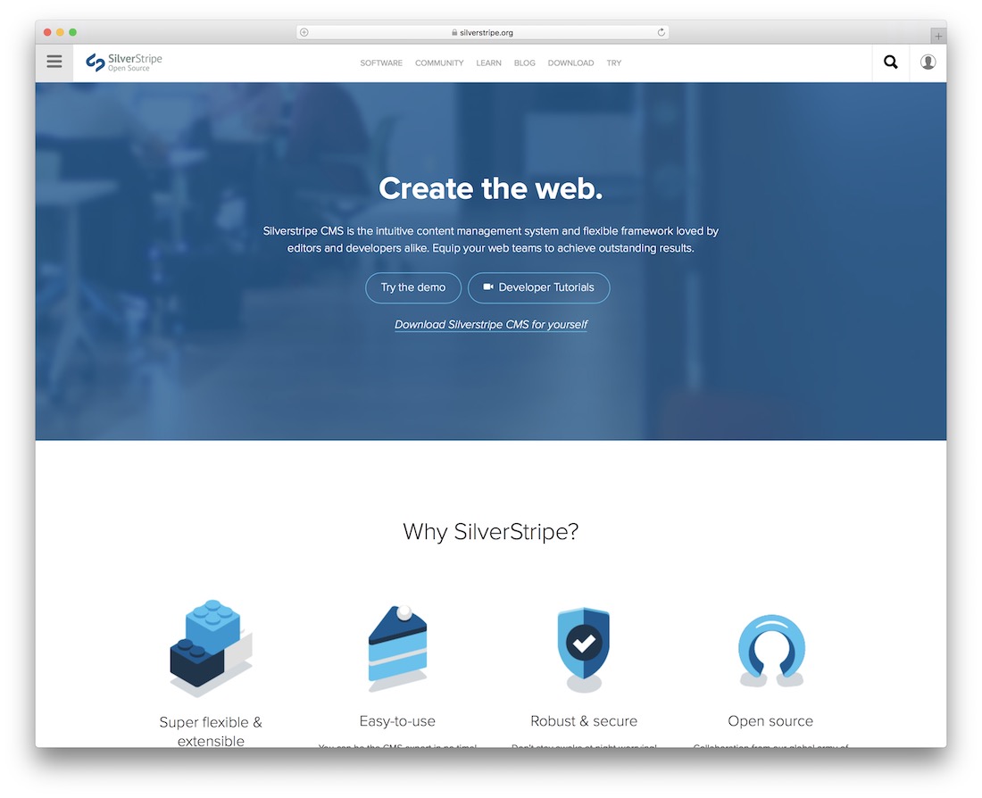 système de gestion de contenu silverstripe