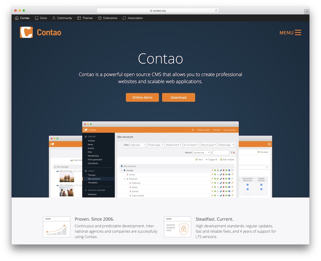 système de gestion de contenu contao
