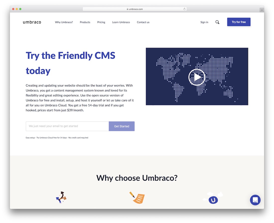 système de gestion de contenu umbraco