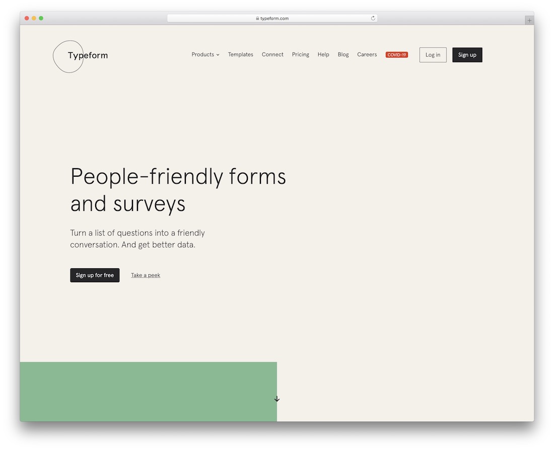 typeform 在线表格和调查工具