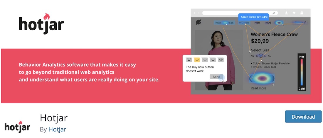 plug-in hotjar gratuit pentru sondaj wordpress