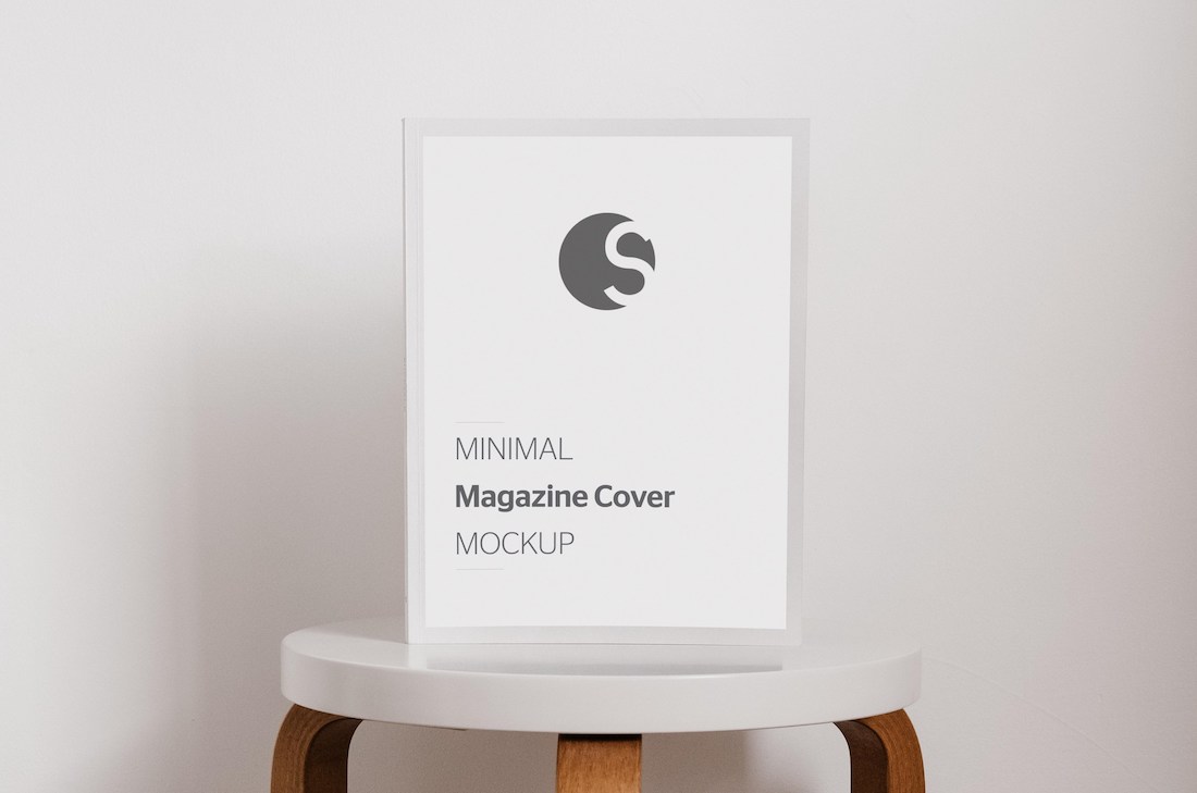 最小限の雑誌の表紙のモックアップ