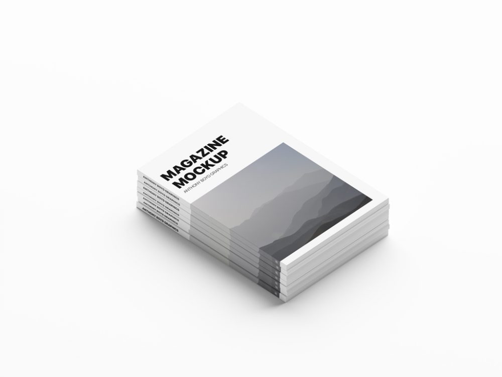 無料のマガジンスタックモックアップpsd