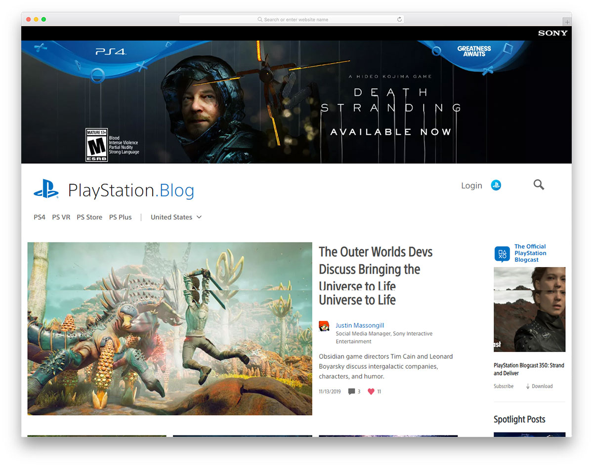 مدونة ألعاب PlayStation