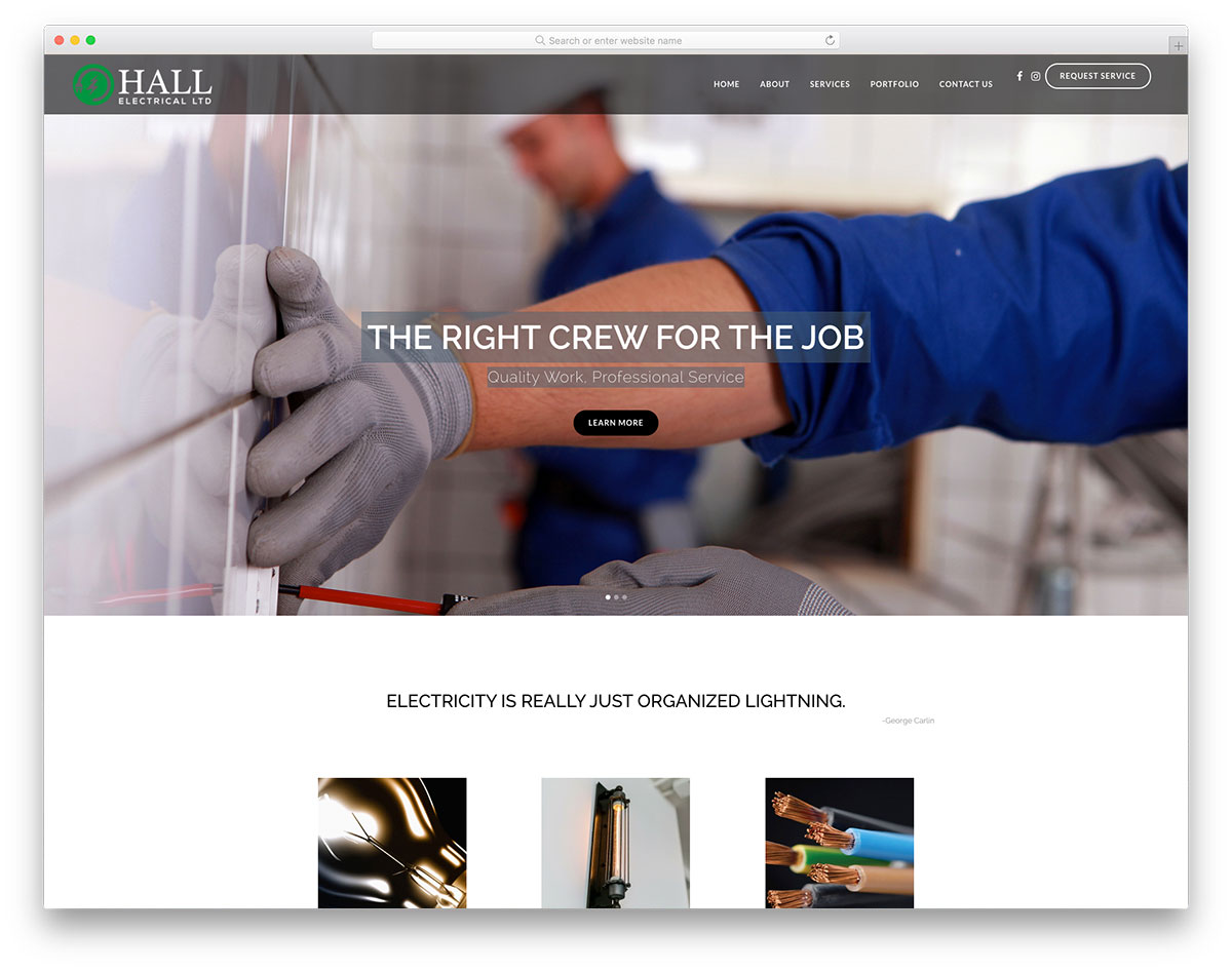 Proiectare site web Hall Electrical