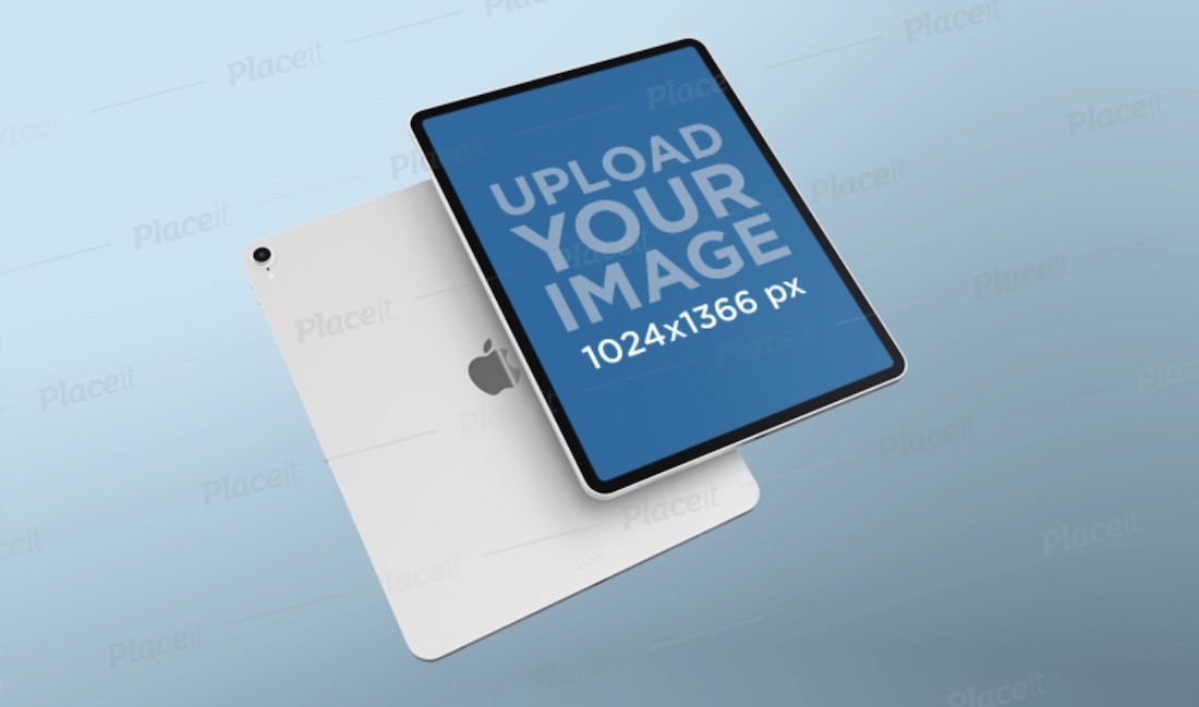 redați macheta unui ipad pro plutitor