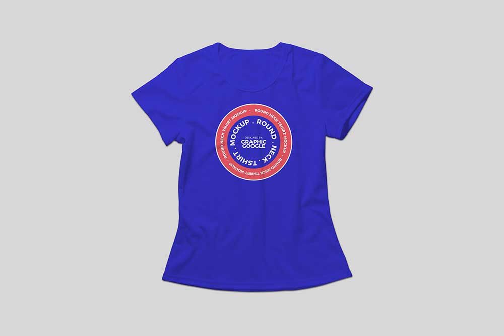 Kostenloses Rundhals-T-Shirt-Modell