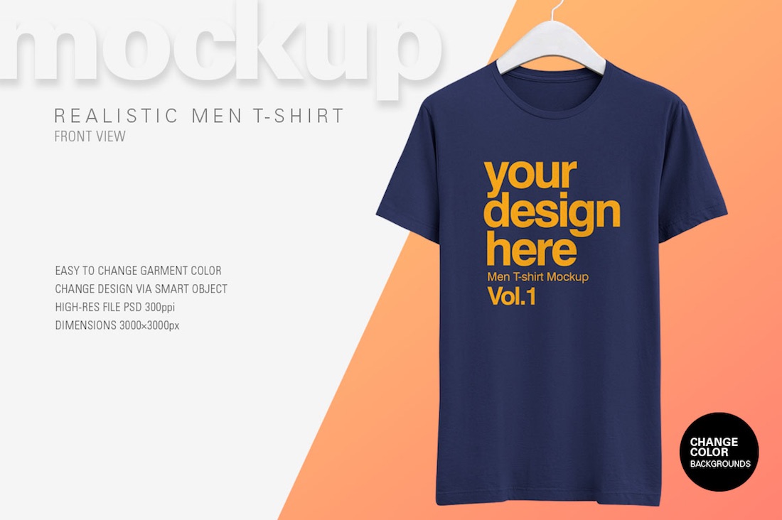Männer T-Shirt PSD-Vorlage kostenloser Download