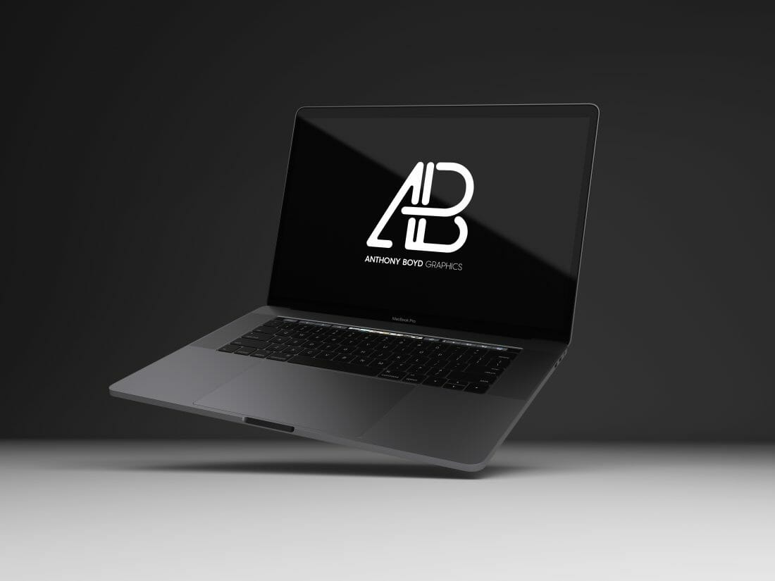 maquette réaliste de macbook pro gris spatial 2016 vol.8