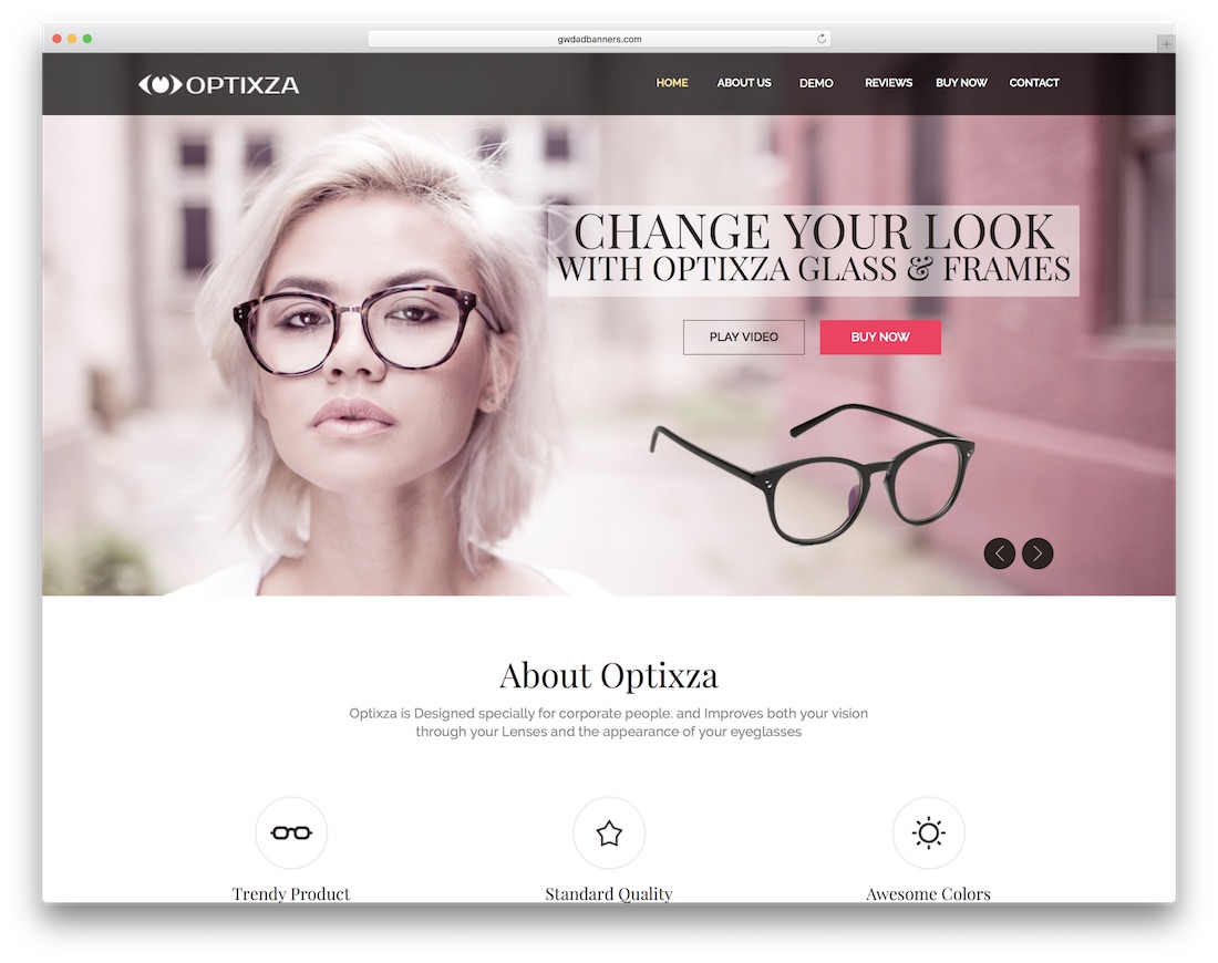 optixza e-ticaret adobe muse şablonu