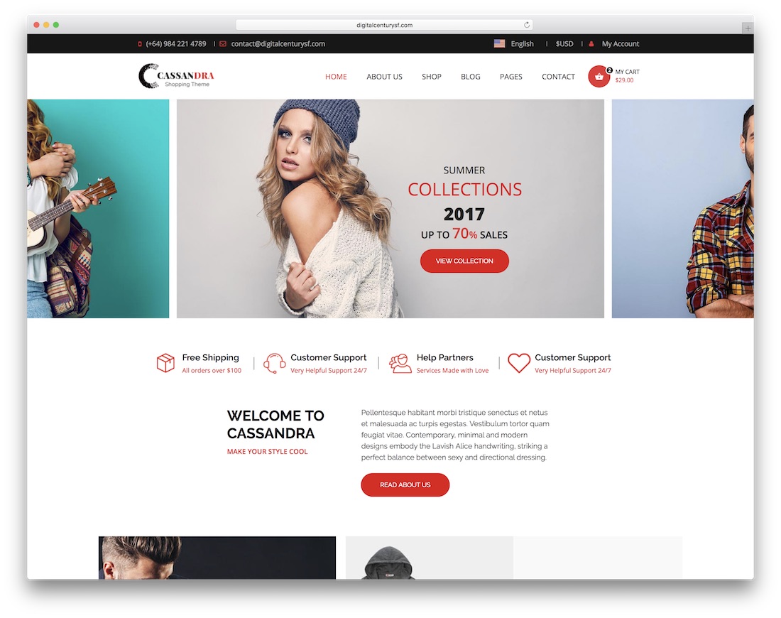 cassandra e-ticaret adobe muse şablonu