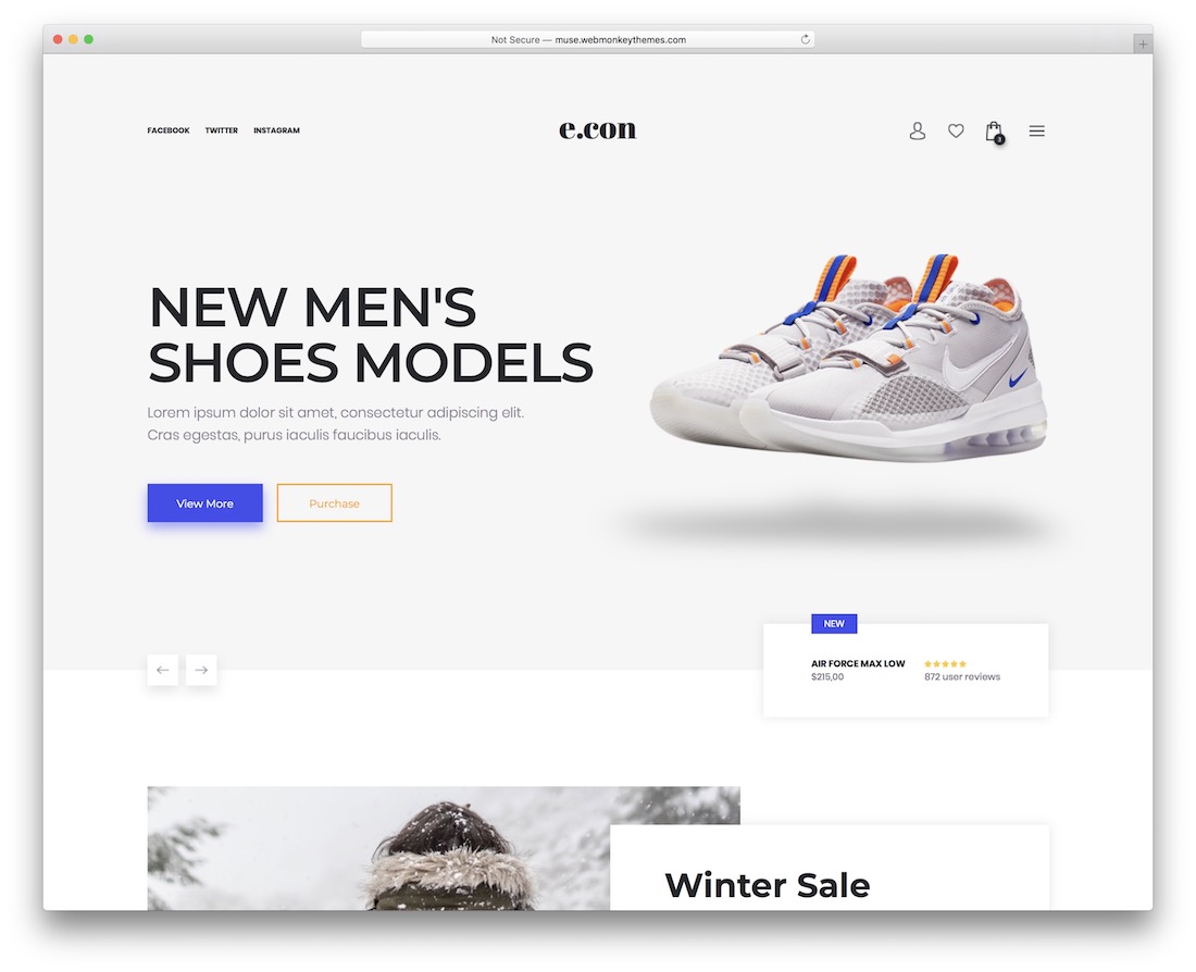 ekon adobe muse şablonu