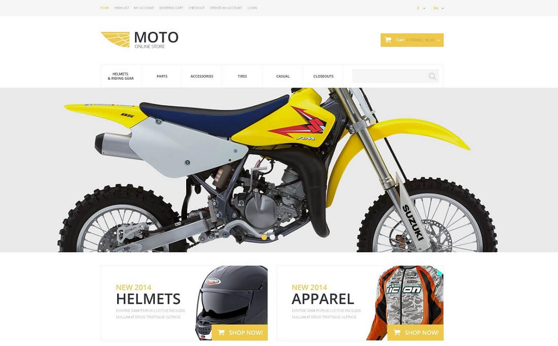 moto oscommerce-Vorlage