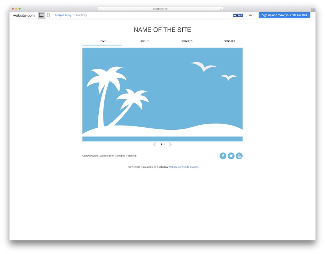modelo de site em branco simplicidade