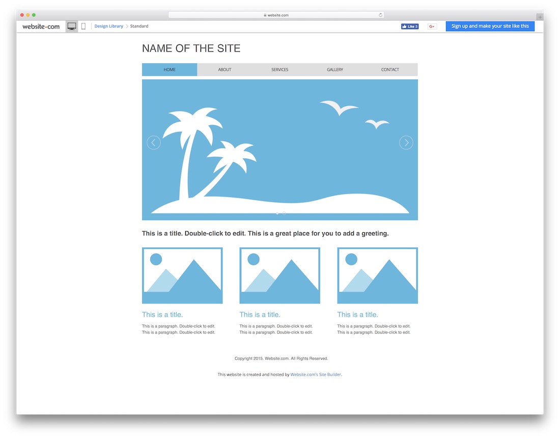 modelo de site em branco padrão