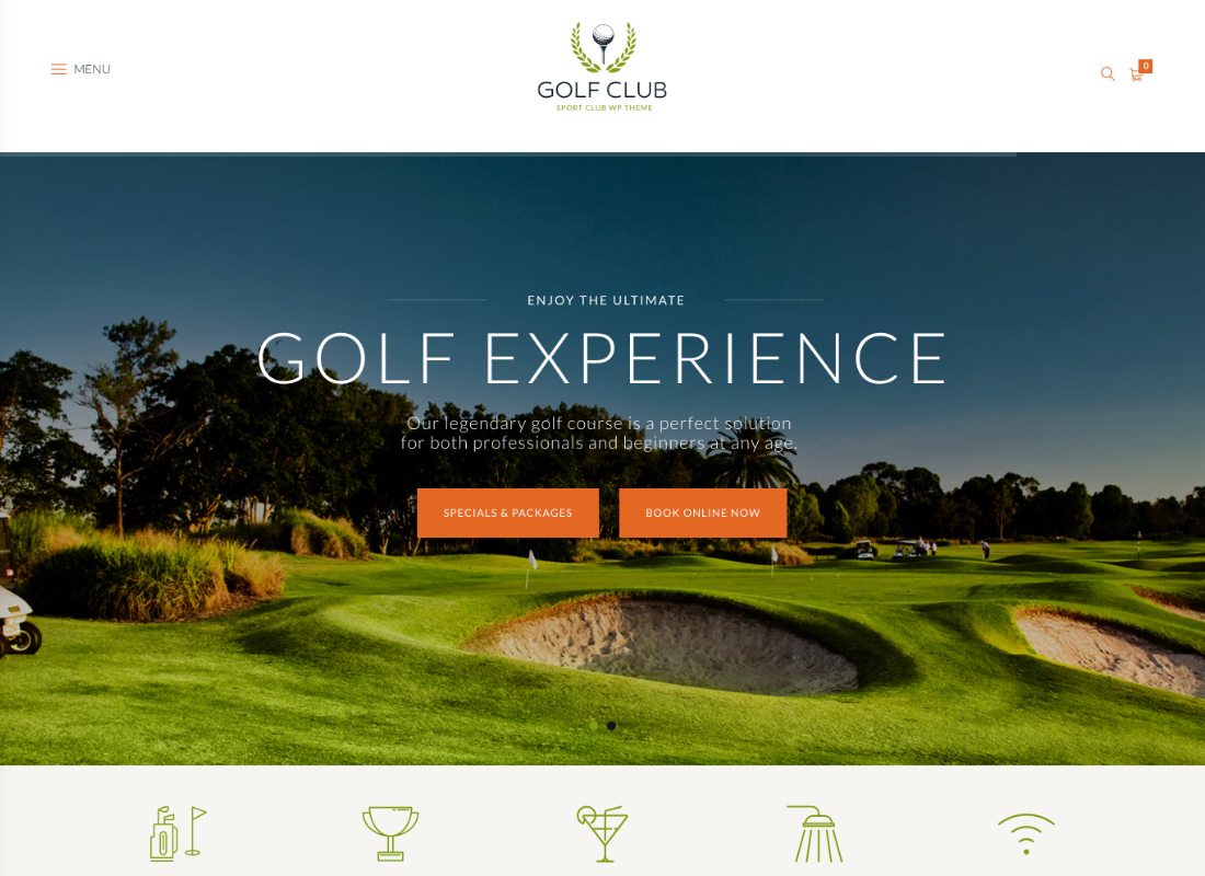Club de golf | Thème WordPress pour sports et événements