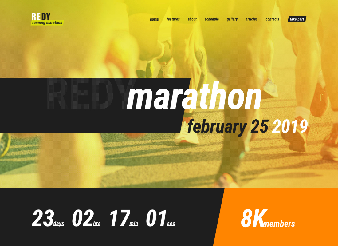 Redy | Thème WordPress Marathon et Sports