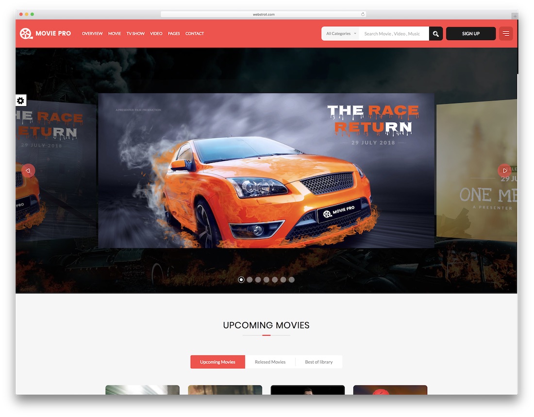 film pro video web sitesi şablonu