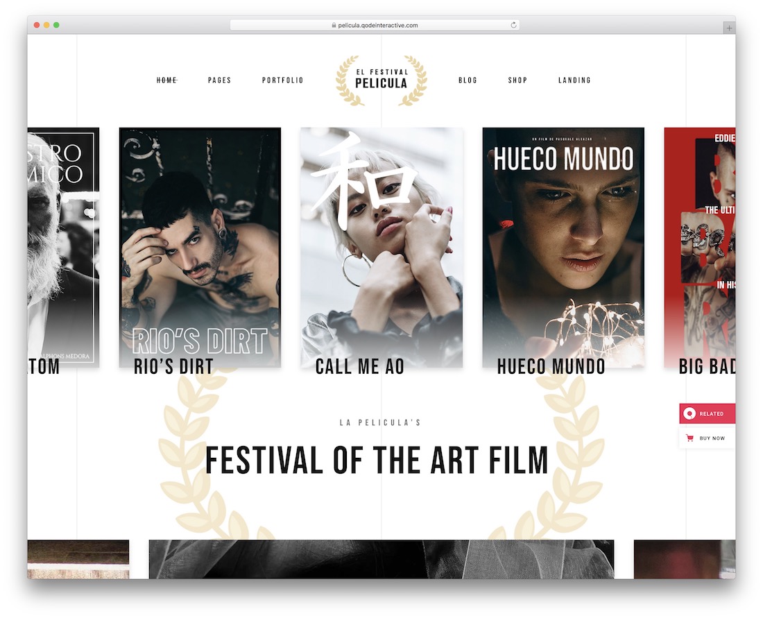 pelicula video web sitesi şablonu