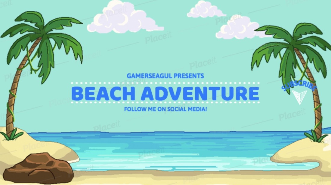 bannière youtube sur le thème de la plage