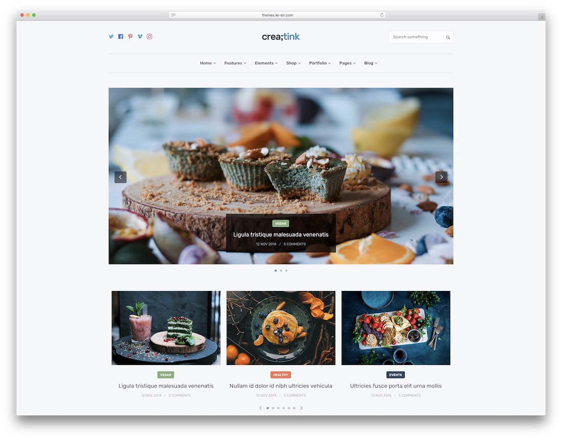 modèle de site Web d'écrivain creaink