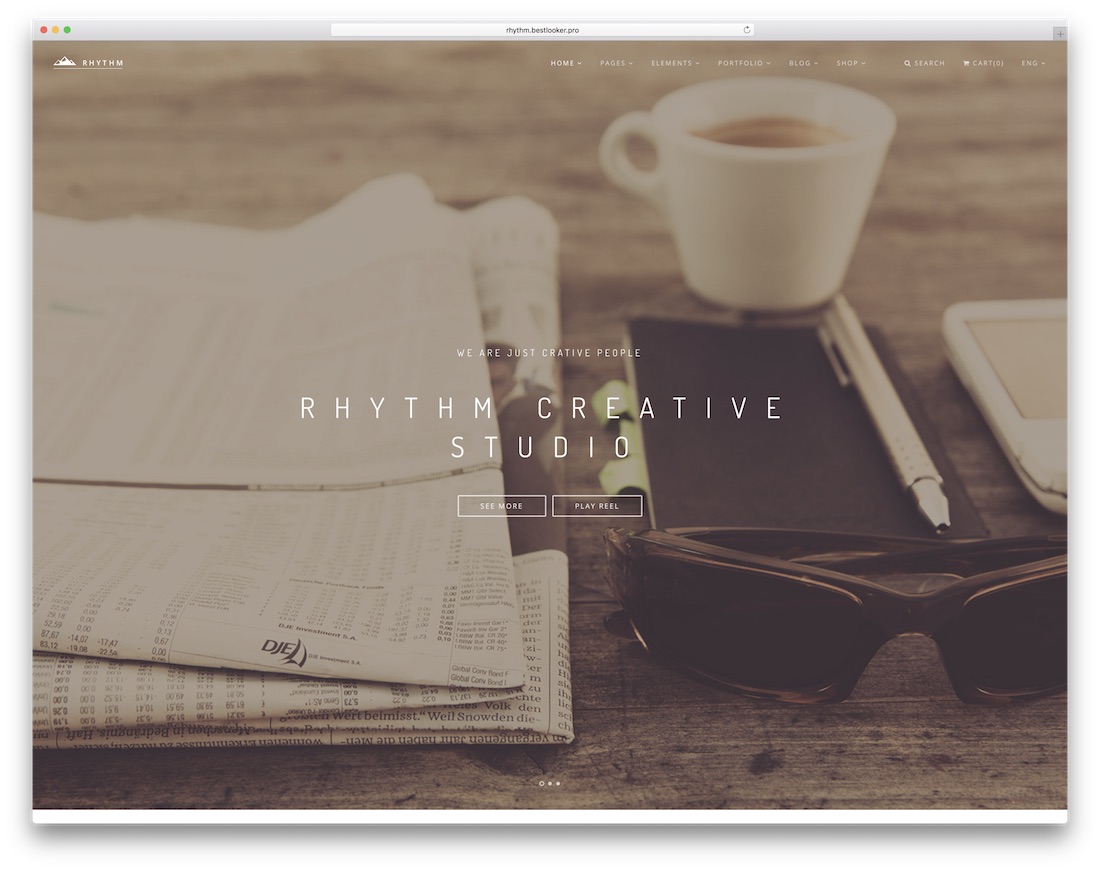 ritim etkileşimli web sitesi şablonu