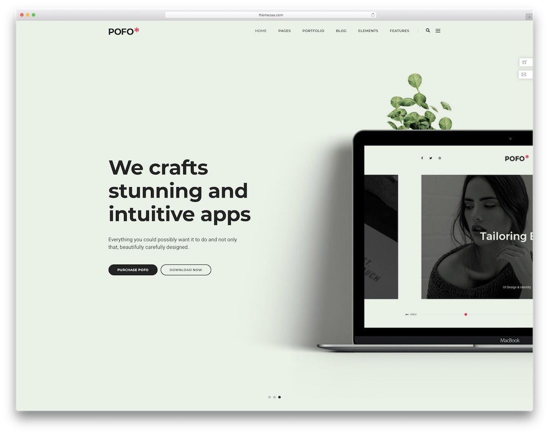 pofo etkileşimli web sitesi şablonu