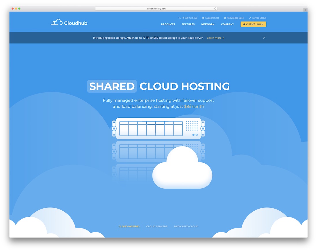 cloudhub etkileşimli web sitesi şablonu