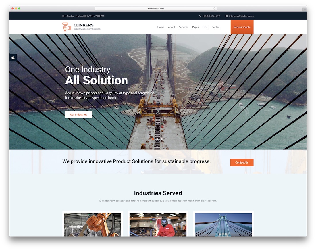 klinker etkileşimli web sitesi şablonu