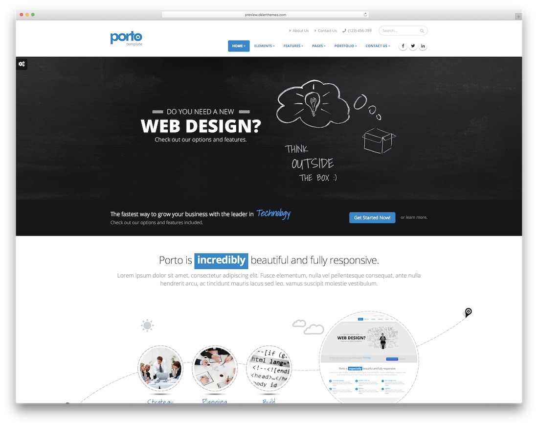porto interaktif web sitesi şablonu