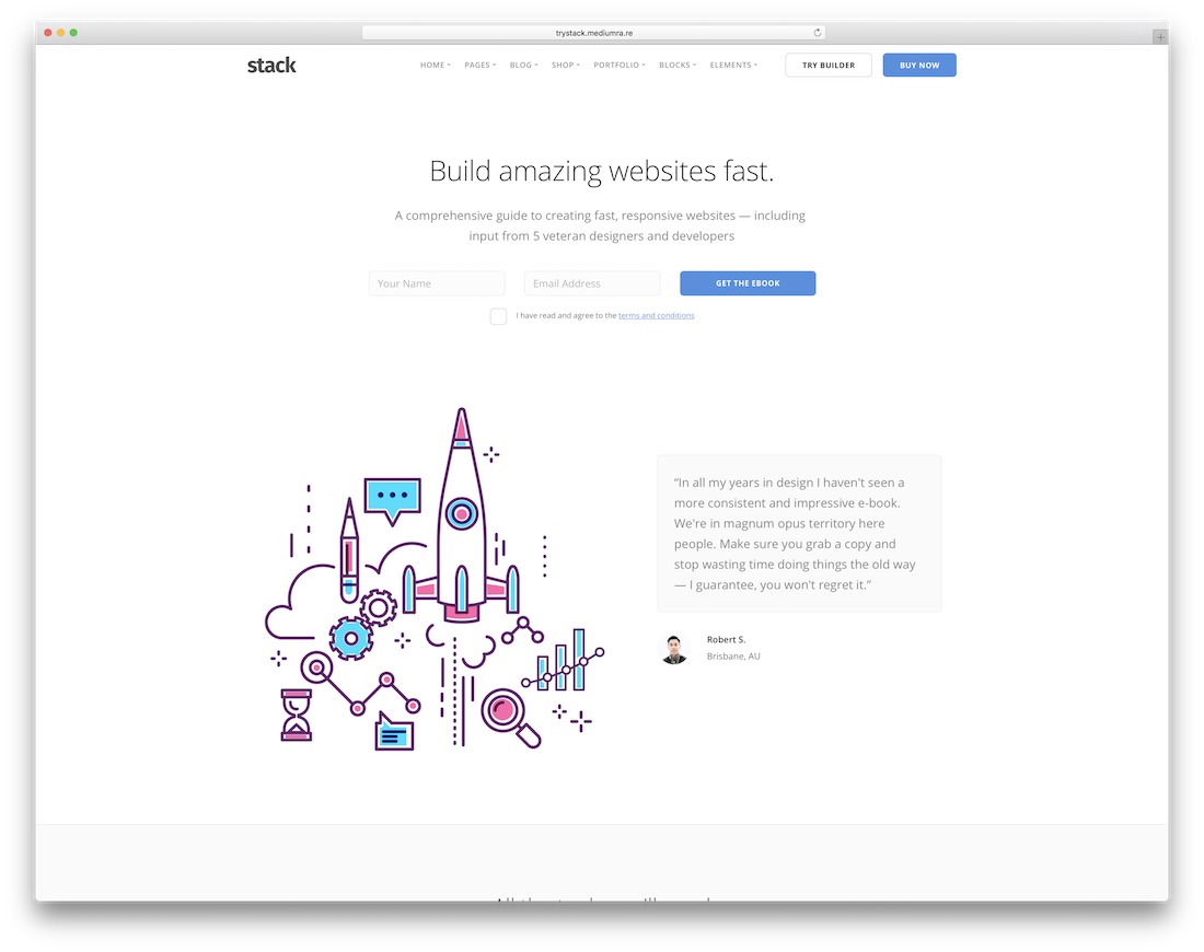 yığın etkileşimli web sitesi şablonu