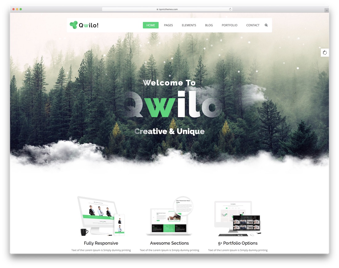 qwilo interaktif web sitesi şablonu