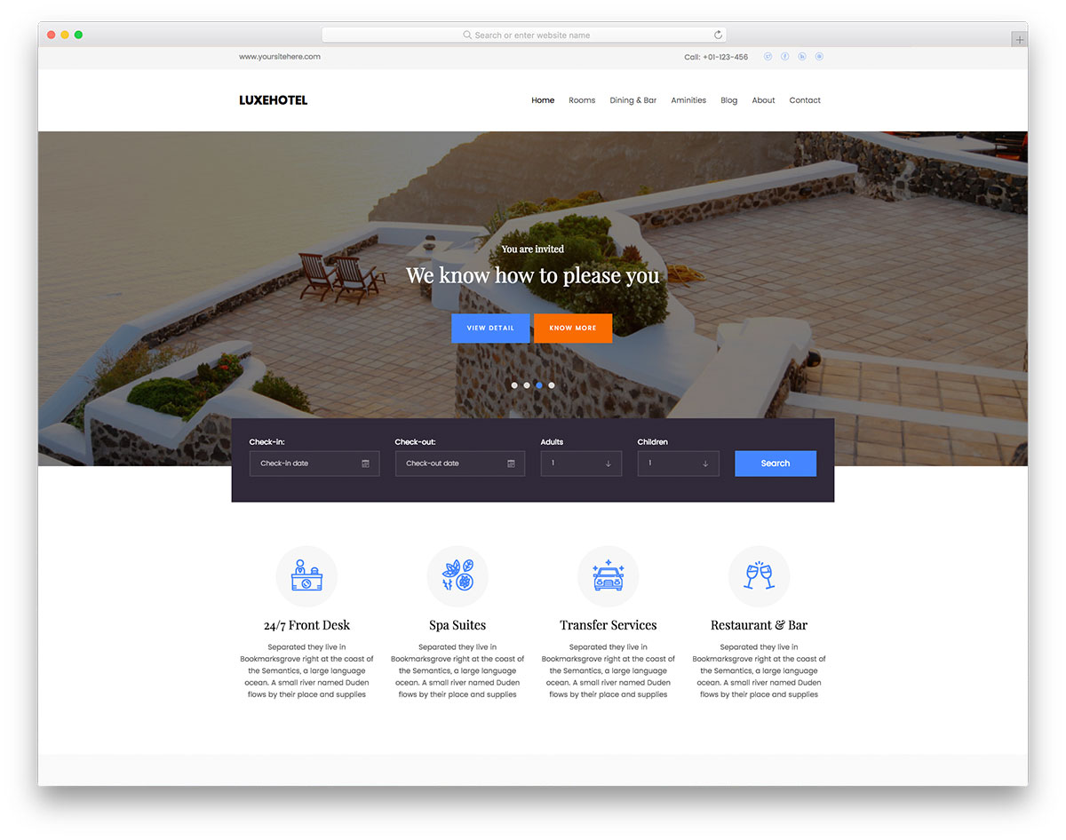 Modèle gratuit de Luxehotel